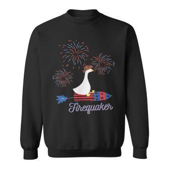 Cute Americana 4Th Of July Firework Goose Firequaker Sweatshirt - Thegiftio UK