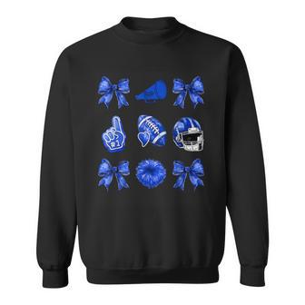 Cute Coquette Bow Game Day American Football Player Coaches Sweatshirt - Thegiftio UK