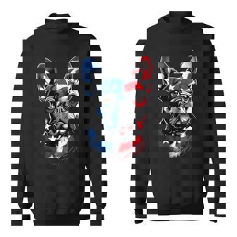 Cute French Bulldog Dog Usa American Flag 4Th Of July Sweatshirt | Mazezy