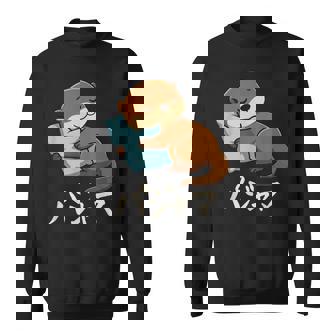 Cute Kawaii Otter Pajama かわいいカワウソのパジャマ スウェットシャツ - Kawaiitshirt