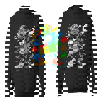 Dabbing Puzzle Autism Awareness Sweatshirt - Thegiftio