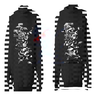 Dabbing Zebra With Sunglasses Animal Zebra Sweatshirt - Thegiftio