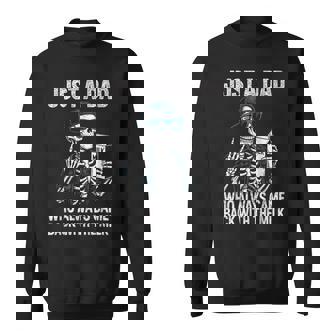 Dad Always Came Back With Milk Skeleton Humor Sweatshirt - Monsterry