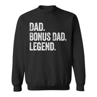 Dad Bonus Dad Legend Vintage Distressed Bold Graphic Sweatshirt - Thegiftio UK