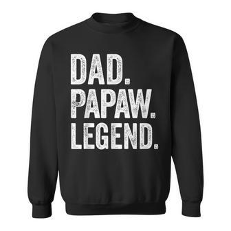 Dad Papaw Legend Vintage Distressed Bold Papaw Graphic Sweatshirt - Thegiftio