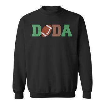 Dada Of The 1 Year Old Football 1St Year Down Birthday Party Sweatshirt - Thegiftio UK