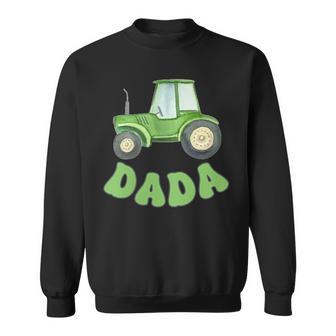 Dada Of The Birthday Boy Tractors Farm Trucks Family Party Sweatshirt - Thegiftio UK