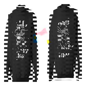 Daddy Is My Herouper Dad 手描き スウェットシャツ - Kawaiitshirt