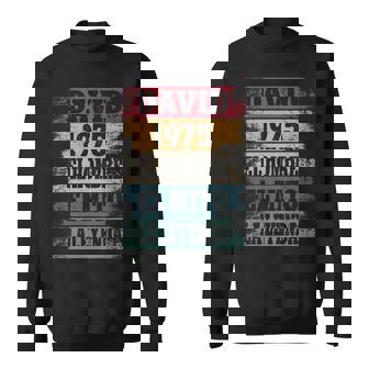 David 47 Cumpleaños Regalo Años Divertido Decoración 1975 Manga Larga Camisa de entrenamiento - Regaloses