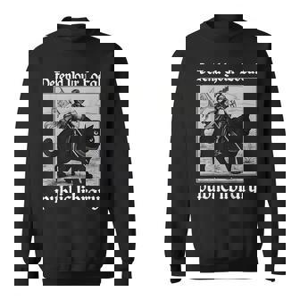 Defend Your Local Public Library Knight Cat Sweatshirt | Mazezy