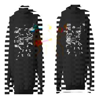 Dia De Los Muertos スケルトン ダンシング スカル 死者の日 スウェットシャツ - Kawaiitshirt