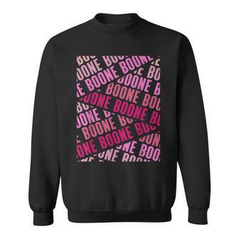 Diagonal Boone Pattern Boone Pink Sweatshirt - Thegiftio UK