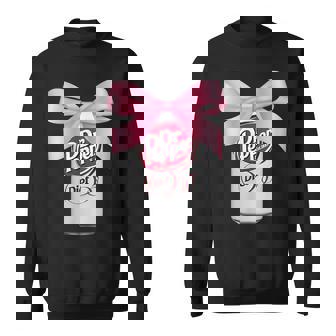 Diet Dr Pep Pink Bow Coquette Cute Girly Aesthetic Sweatshirt - Monsterry