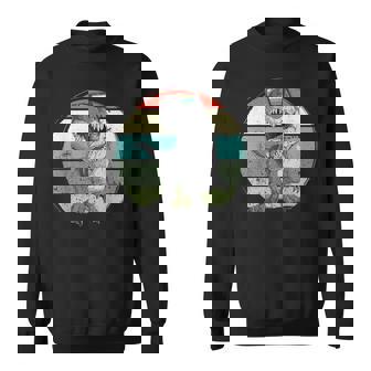 Dinosaures Avec Une Tenue De Geek Nerd Rétrointage Dino Sweater e - Cadeauxyz