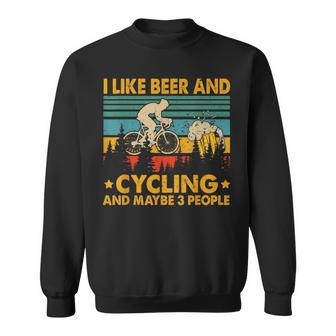 Divertida Para Beber Con Texto En Inglés Me Gusta La Cerveza Y El Ciclismo Para 3 Personas Camisa de entrenamiento - Regaloses