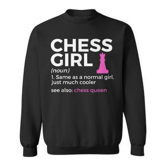 Divertido Ajedrez Chica Definición Ajedrez Camisa de entrenamiento - Regaloses