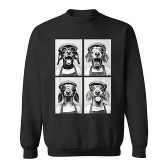 Divertidos Perrosalchicha Con Gafas Deol Amantes Café Camisa de entrenamiento - Regaloses