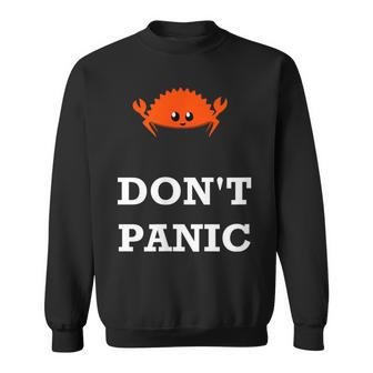 Don't Panic Rustacean Ferris The Crab Rustプログラミング スウェットシャツ - Kawaiitshirt