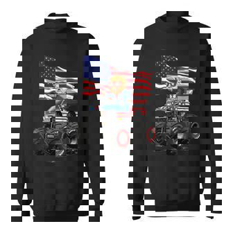 Donad Trump Monster Truck 4Th Of July Usa Flag Sweatshirt - Thegiftio