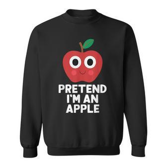 Easy Pretend I'm An Apple Costume Halloween Sweatshirt - Thegiftio UK