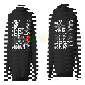 Eatleepolve Repeat キューブゲーム ルービックtシャツ スウェットシャツ - Kawaiitshirt