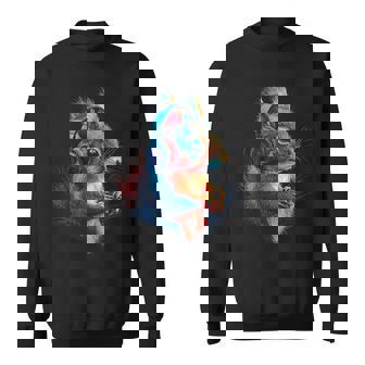 Écureuil Animal Lover Musique Casque Illustration Écureuil Sweater e - Cadeauxyz