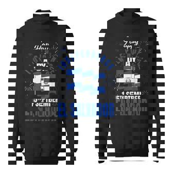 El Salvador Independence Day Independencia Salvadoran Flag Sweatshirt - Monsterry