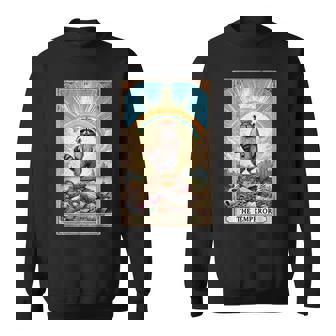 The Emperor 面白いアライグマ タロットカード ミスティックアライグマ スウェットシャツ - Kawaiitshirt