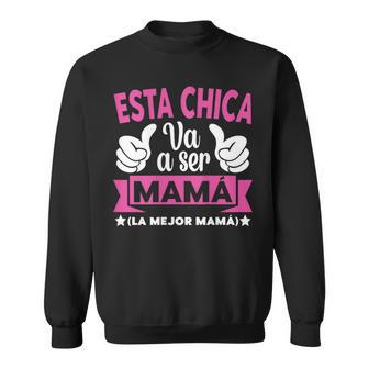 Esta Chicaa Aer Mamá Anuncio Embarazada Divertido In Mangas Camisa de entrenamiento - Regaloses