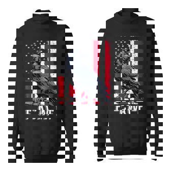 F-Caw-F Black Crow Black Bird Retro Usa Flag Vintage F-Caw-F Sweatshirt | Mazezy