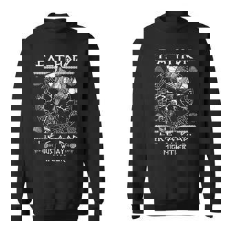 Fathor Like A Dad Just Way Mightier Father's Day Viking Sweatshirt - Thegiftio UK