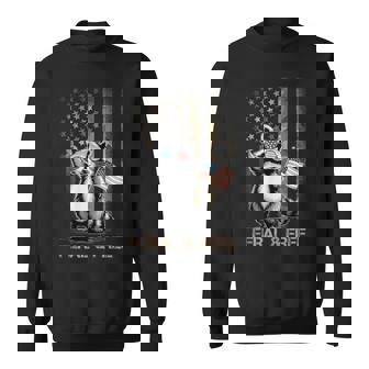 Feral & Free Camo American Flag Patriotic Racoon 4Th Of July Sweatshirt - Thegiftio