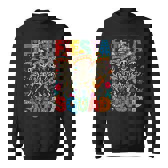 Fiesta Squad Skeleton Cinco De Mayo Fiesta Mexican Sweatshirt - Thegiftio