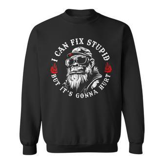 I Can Fix Stupid But It's Gonna Hurt Monkey Vintage Sweatshirt - Thegiftio UK