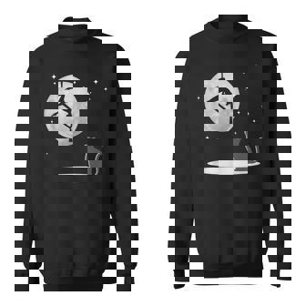 Fly Aerial ヨガハンモックシルク 星と月 猫 猫好き スウェットシャツ - Kawaiitshirt