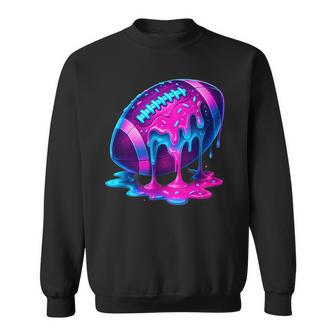 Football Drip Ice Cream For Lineman Wr Qb Rb Sprinkles Sweatshirt - Thegiftio UK