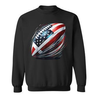 Football Usa American Flag Colorful 4Th Of July Patriotic Sweatshirt - Thegiftio UK