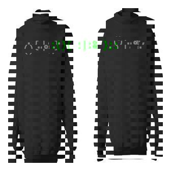 Fork Bomb Bash Hacker Command グリーンテキストデザイン スウェットシャツ - Kawaiitshirt