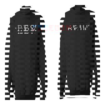 Freedom Black Text Minimalist Bold Typography Graphic Sweatshirt - Monsterry