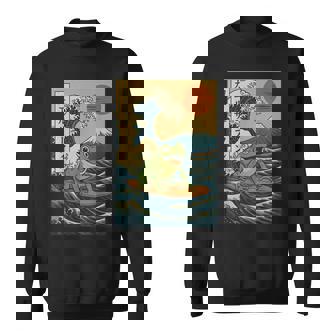 Frog Surfing Japanese Sweatshirt - Thegiftio