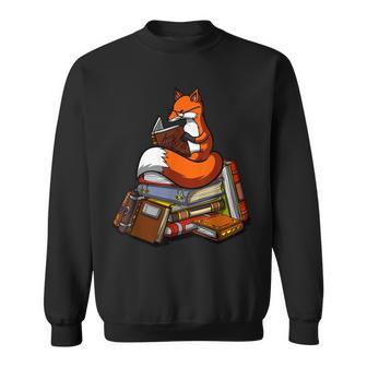 Fuchs Buch Lesen Nerd Bibliothek Bibliothekar Tier Kinder Sweatshirt - Geschenkecke