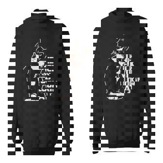 The Fuck You Lookin At 猫好きのための面白い下品なノベルティ スウェットシャツ - Kawaiitshirt