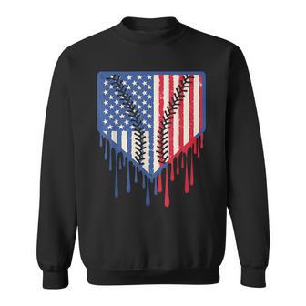 Baseball Drip Boys Ice Cream Patriotic American Flag Sweatshirt - Thegiftio UK