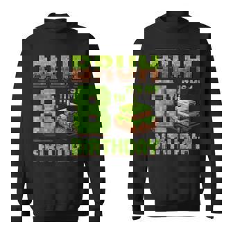 Birthday Boy Bruh It's My 8Th Birthday Game Pixel Sweatshirt - Thegiftio