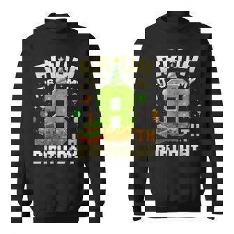 Birthday Boy Bruh It's My 8Th Birthday Game Pixel Sweatshirt - Monsterry