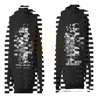 The Bride The Monster Frankenstein Spooky Halloween Sweatshirt - Thegiftio