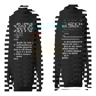 Camping Definition Camper Camp Sweatshirt | Mazezy