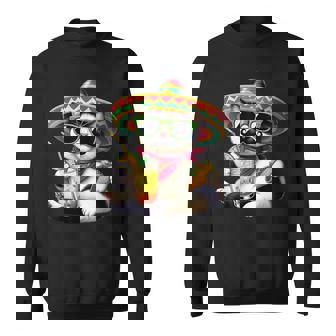 Cinco De Mayo Cat Lovers Tacos Fiesta Humor Meow Sweatshirt - Thegiftio
