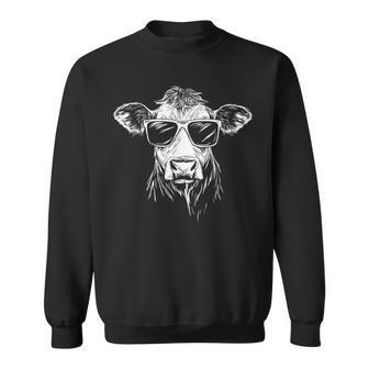 Cow Sunglasses Sweatshirt - Thegiftio UK