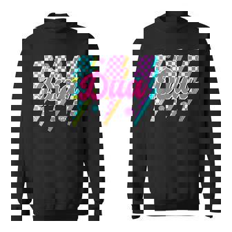 Dua Lightning Bolt Checkered I Love Dua 80'S Vintage Sweatshirt | Mazezy